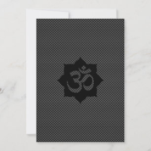 Carte OM Symbole Lotus Spiritualité Yoga en fibre de car