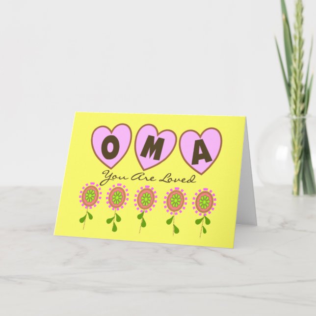Carte "Oma vous êtes aimés"---Cadeaux du jour de mère (Devant)