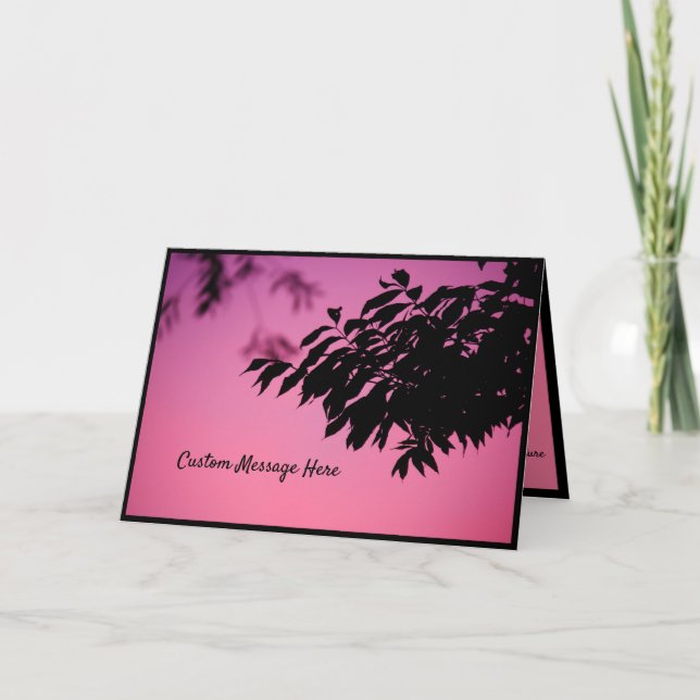 Carte Ombre de branche d'arbre de paysage noir violet él (Devant)