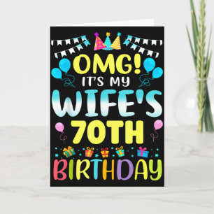 Carte Omg C'est Les 70 Ans De Ma Femme Douce 70 Ans