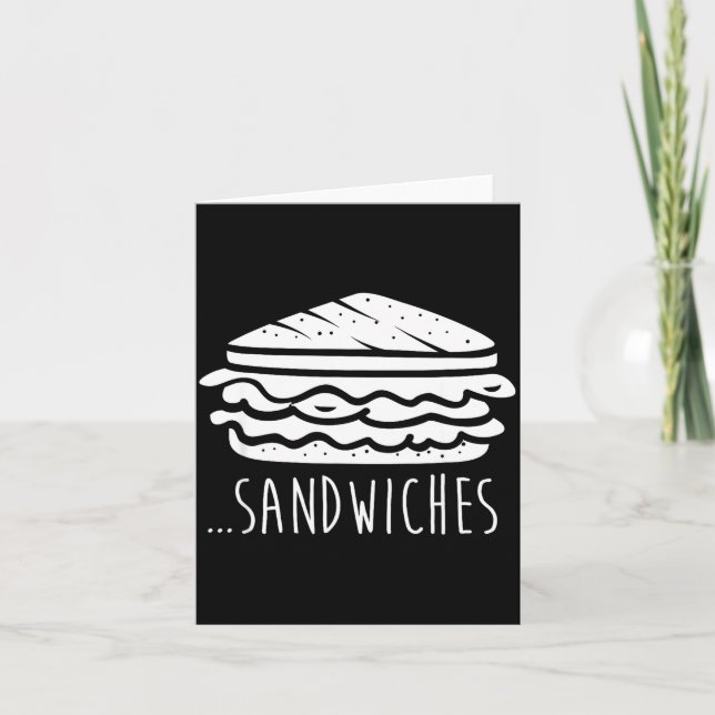 Carte On finit les sandwichs de l'autre T-shirt drôle  (Devant)