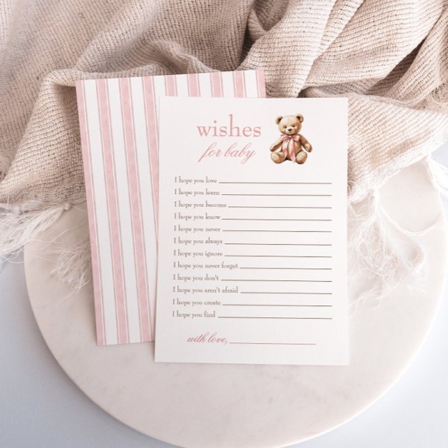 Carte On peut attendre des souhaits pour le jeu de bébé (Créateur téléchargé)