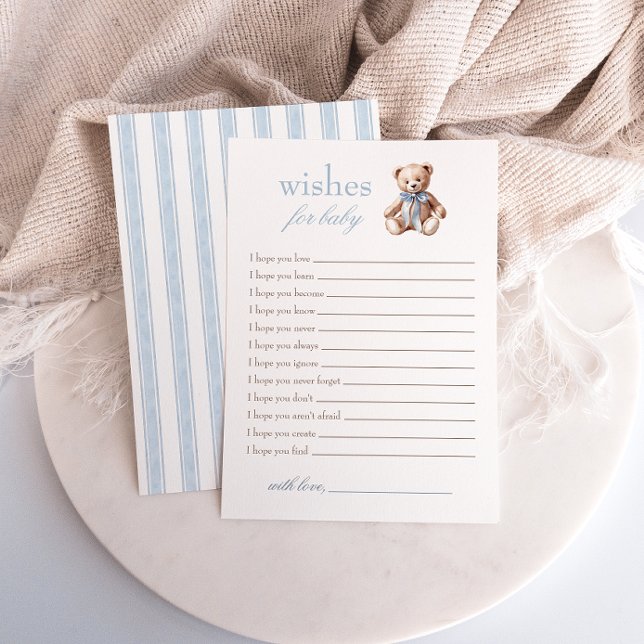 Carte On peut attendre des souhaits pour le jeu de bébé (Créateur téléchargé)