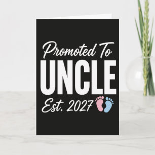 Carte Oncle Drôle Promu En Oncle Établit 2027 Nouveau Bé