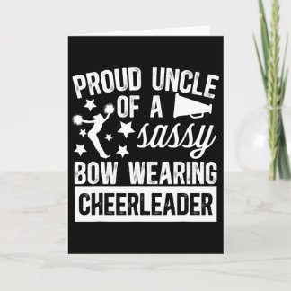 Carte Oncle fier de cheerleading pour la fête des pères 