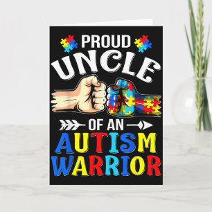 Carte Oncle fier d'un guerrier de l'autisme Sensibilisat
