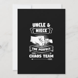 Carte Oncle Niece Un Parfait Chaos Team Parrain