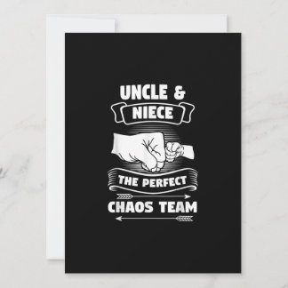 Carte Oncle Niece Un Parfait Chaos Team Parrain