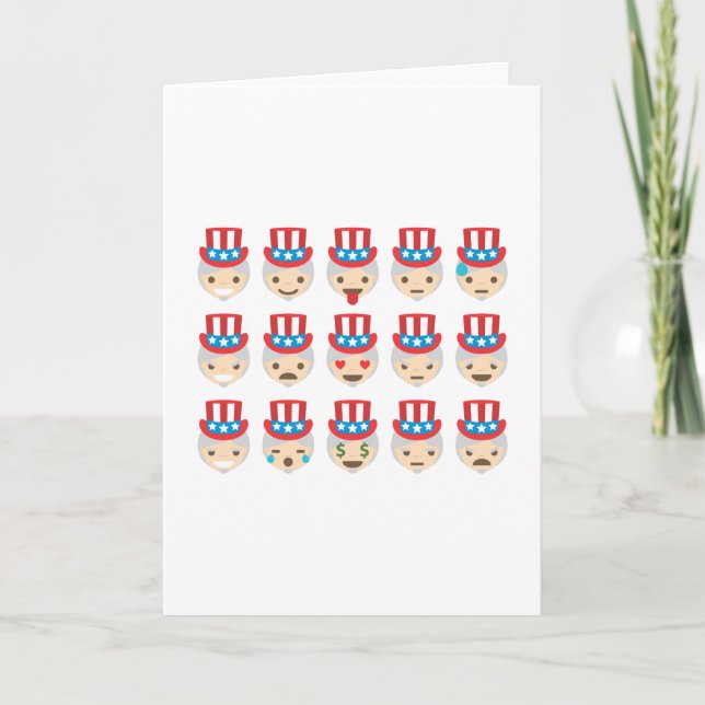 Carte oncle sam emoji (Devant)