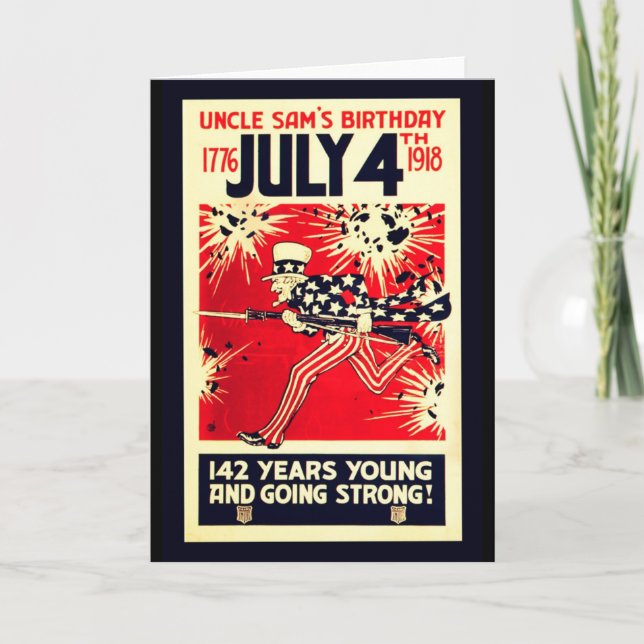 Carte Oncle Sam's 142nd Birthday (Devant)