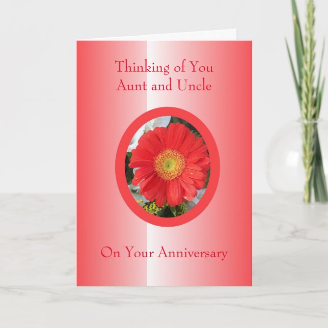 Carte Oncle Tante Florale Anniversaire Mariage personnal (Devant)