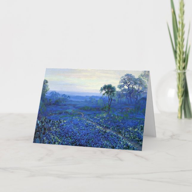 Carte Onderdonk - Bluebonnet paysage avec Cacti, (Devant)