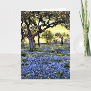 Carte Onderdonk - Vieux chêne vivant et bleuets