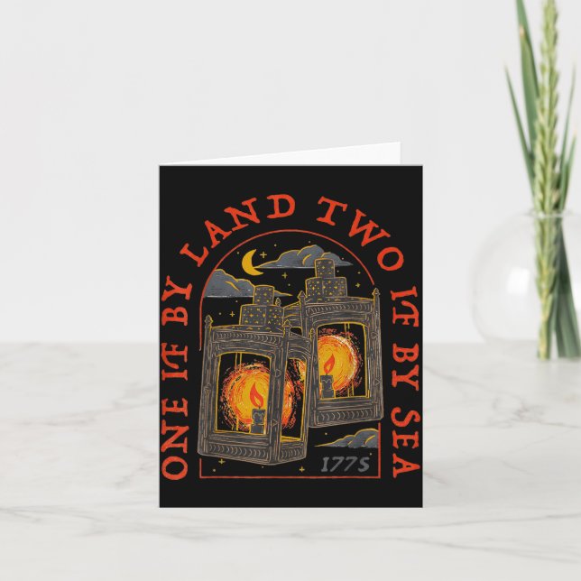 Carte One If By Land Two If By Sea 1775  (Devant)