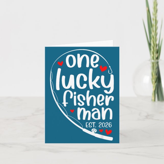 Carte One Lucky Fisher Man 2026 Heart Valentine Matching (Devant)