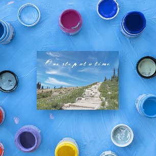 Carte One Step at a Time Hiking Trail Quote Card