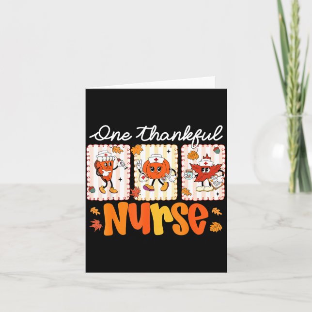 Carte One Thankful Nurse Thanksgiving Turkey Day Nurse G (Devant)