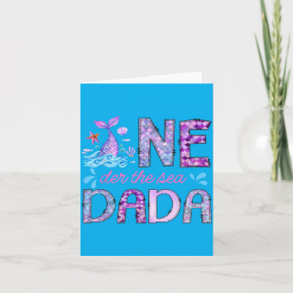 Carte Oneder sous la mer Dada fille de 1er anniversaire