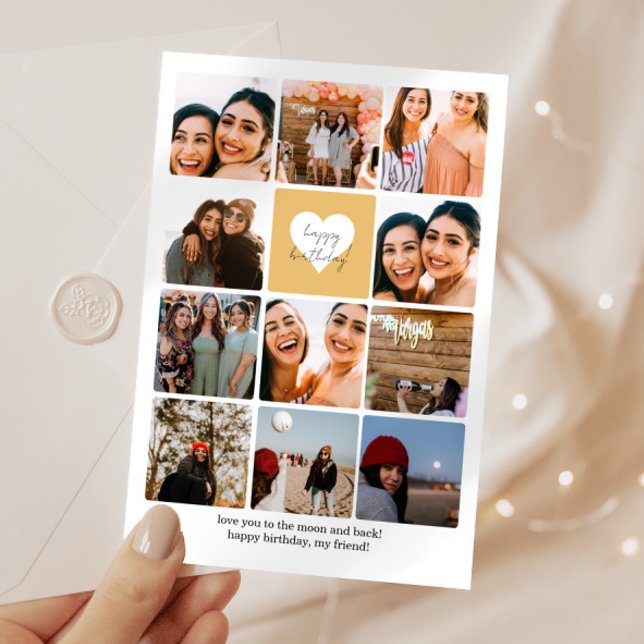 Carte Onze Collage photo Meilleur Ami Joyeux Anniversair (Créateur téléchargé)
