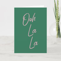 Ooh La La Funny Citation française rose et verte
