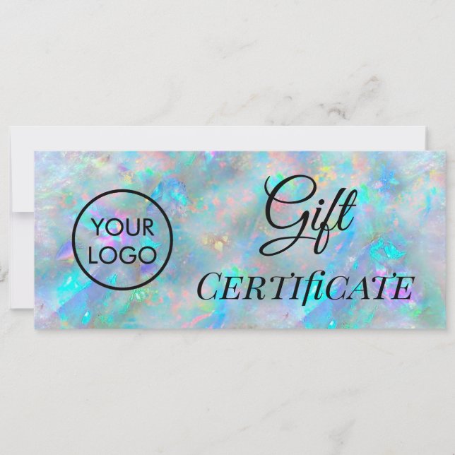 Carte opal logo certificat cadeau (Devant)