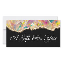 opal sur certificat cadeau noir