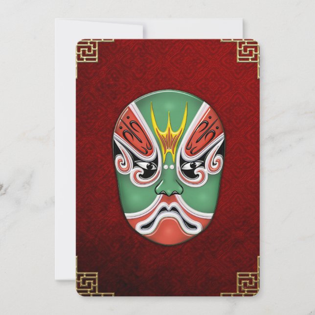 Carte Opéra de Pékin Masques de peinture faciale - Zheng (Devant)