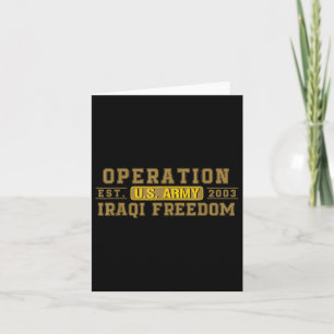 Carte Opération Iraqi Freedom Oif Vétéran Drapeau de com