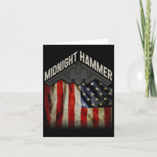 Carte Opération Midnight Hammer - Drapeau Usa Midnight H