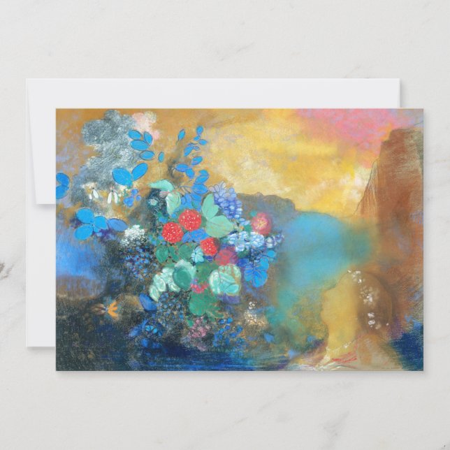 Carte Ophélie parmi les fleurs | Odilon Redon (Devant)