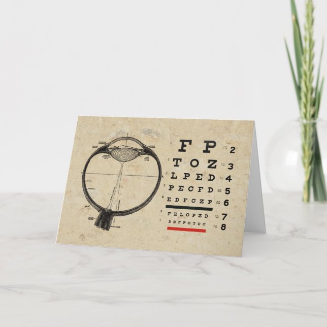 Carte Ophthalmologue vintage (Devant)