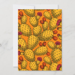 Carte Opuntie de floraison en jaune