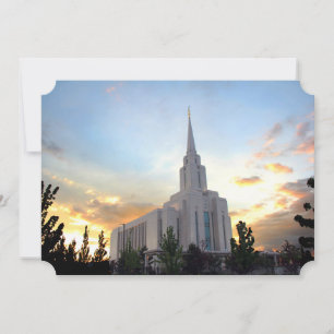 Carte Oquirh Mountain LDS temple utah mormon coucher de 