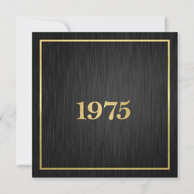 Carte Or métallique élégant 1975 (Devant)