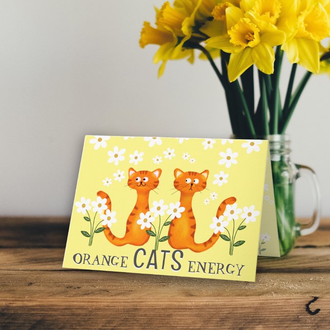 Carte Orange Cat Energy se tirer bien (Créateur téléchargé)