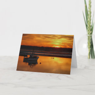 Carte orange de coucher du soleil