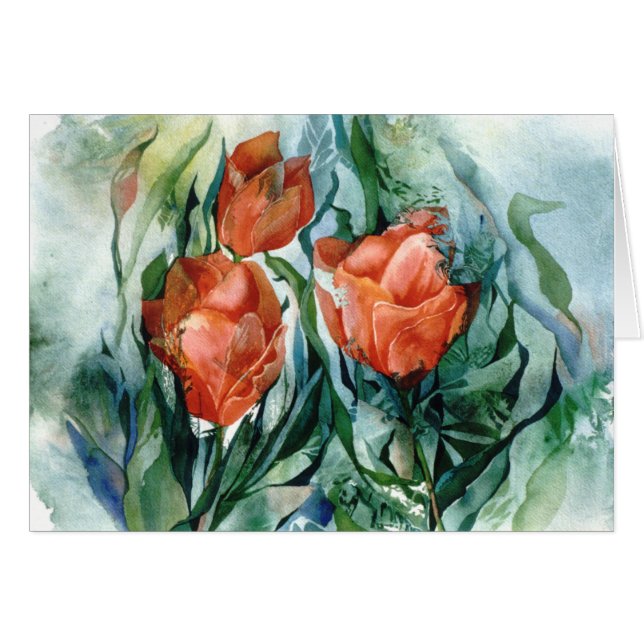 Carte orange de tulipes de PMACarlson (Devant horizontal)