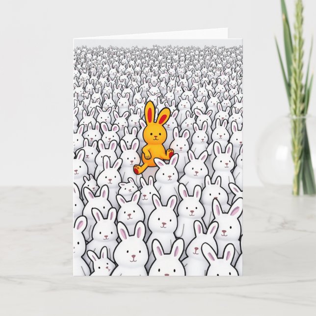 Carte Orange Figure Pattern Card (Devant)