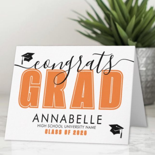 Carte Orange Graduation (Orange Graduation Card)