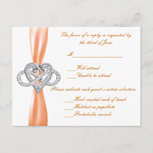 Carte Orange Infinity Heart Response Card