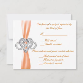 Carte Orange Infinity Heart Response Card