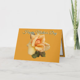 Carte Orange Rose Cutout Photo Orange Mothers Day 