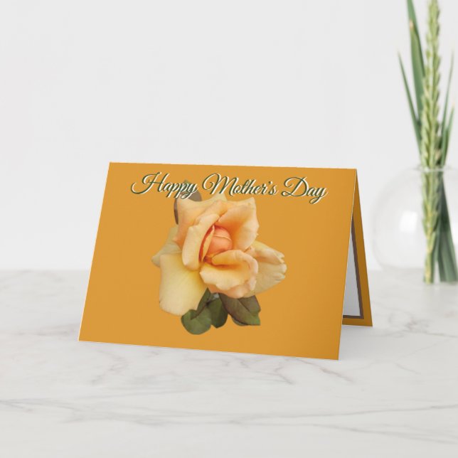 Carte Orange Rose Cutout Photo Orange Mothers Day  (Devant)