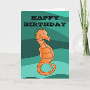 Carte Orange sehorse heureux anniversaire