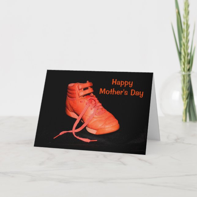 Carte Orange Shoe Glad Je suis votre fille ? Fête des mè (Devant)