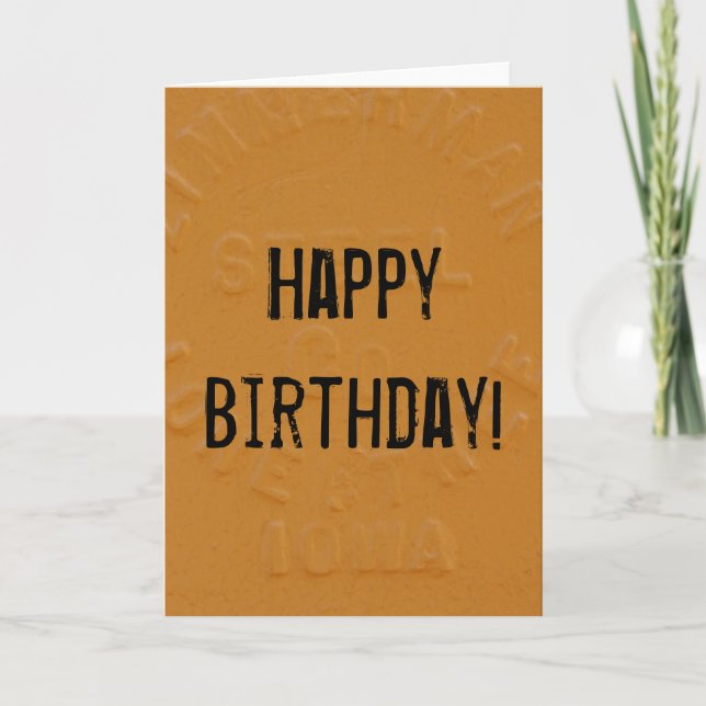 Carte Orange Steel, Joyeux Anniversaire ! (Devant)