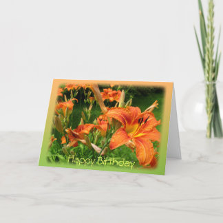 Carte OrangeLilies, Joyeux anniversaire
