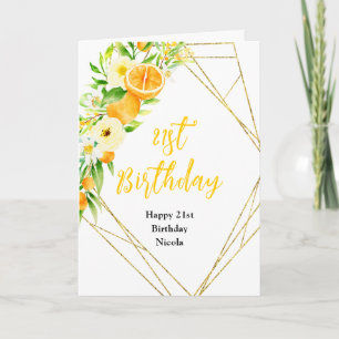 Carte Oranges Citrus Anniversaire