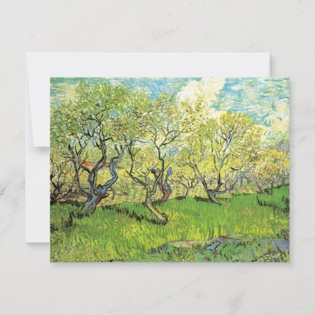Carte Orchard à Blossom par Vincent van Gogh (Devant)