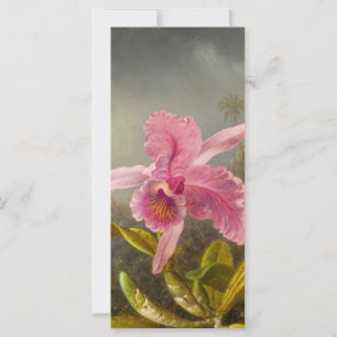 Carte Orchidée avec deux colibris Heade Card
